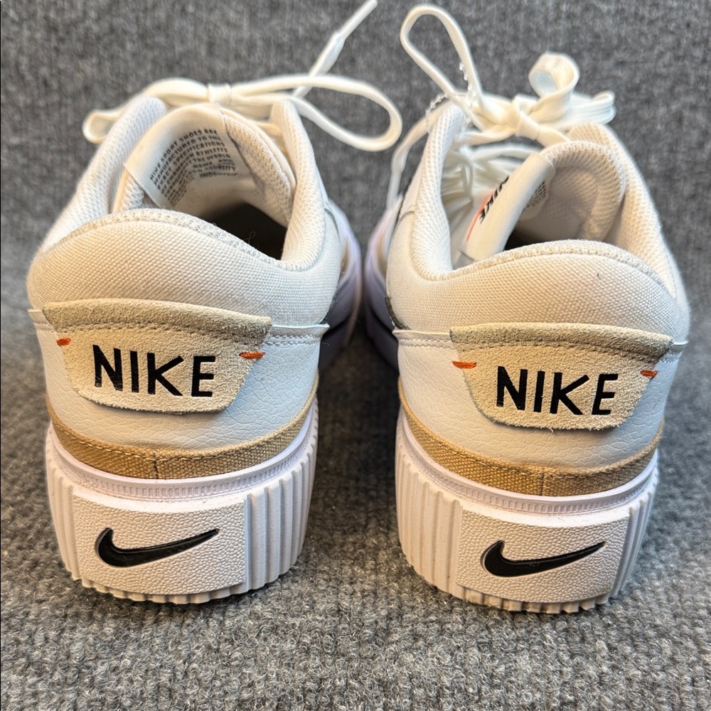 Nike Women's White Black Gold Platform Sneakers - Picture 4 of 11